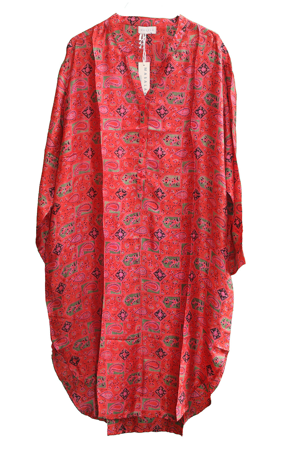 Bondi vintage sari silke skjorte