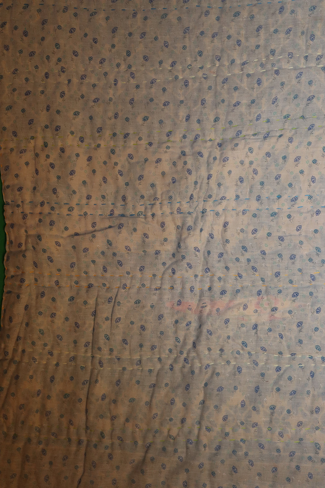 Vintage sari quilt, cotton 140x100 cm