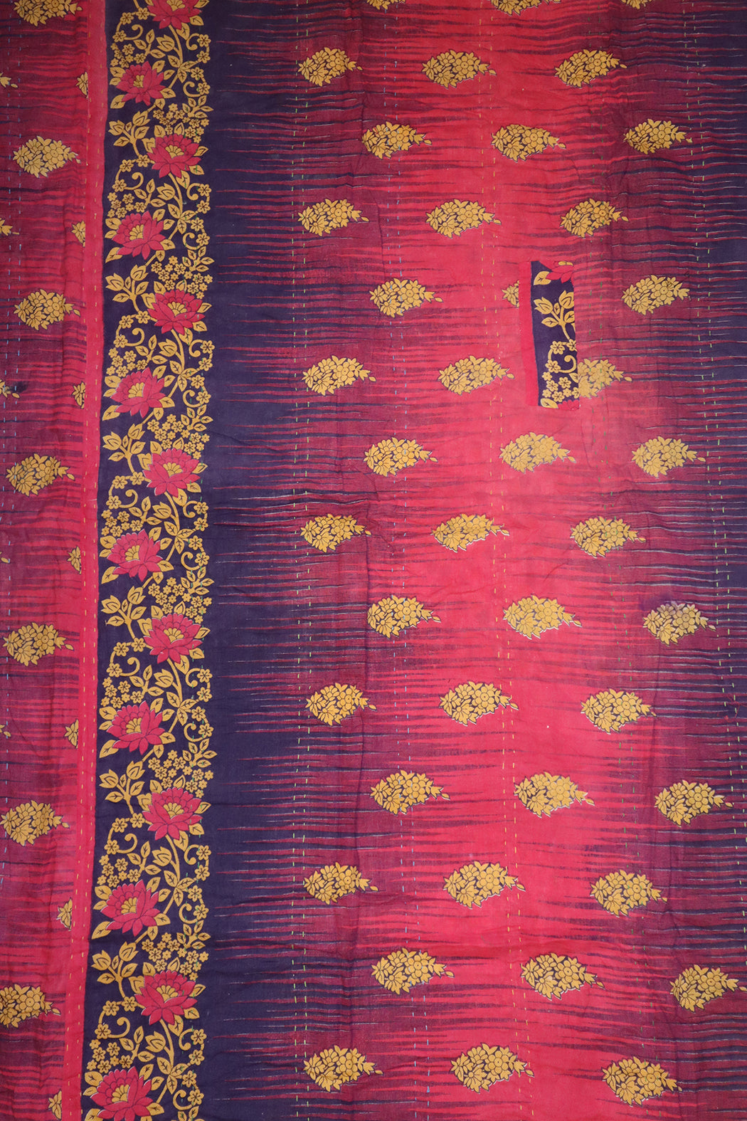 Vintage sari quilt, cotton 140x200 cm