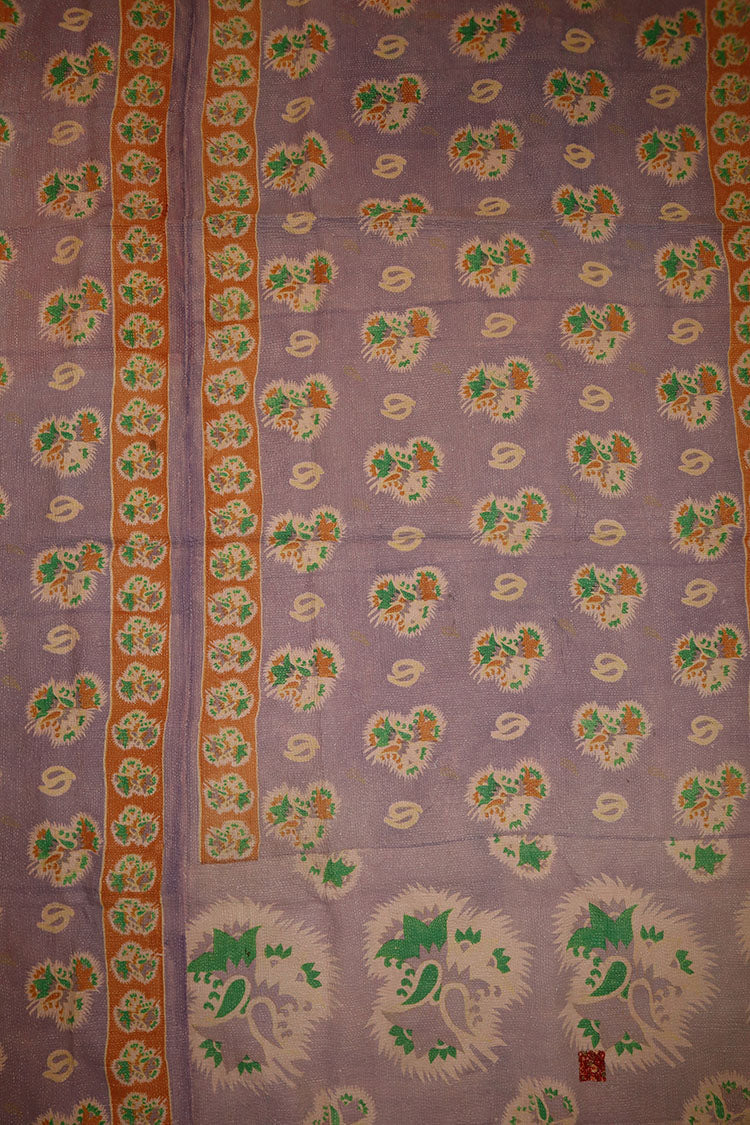 Kantha vintage tæppe ca 140x210 cm, bomuld