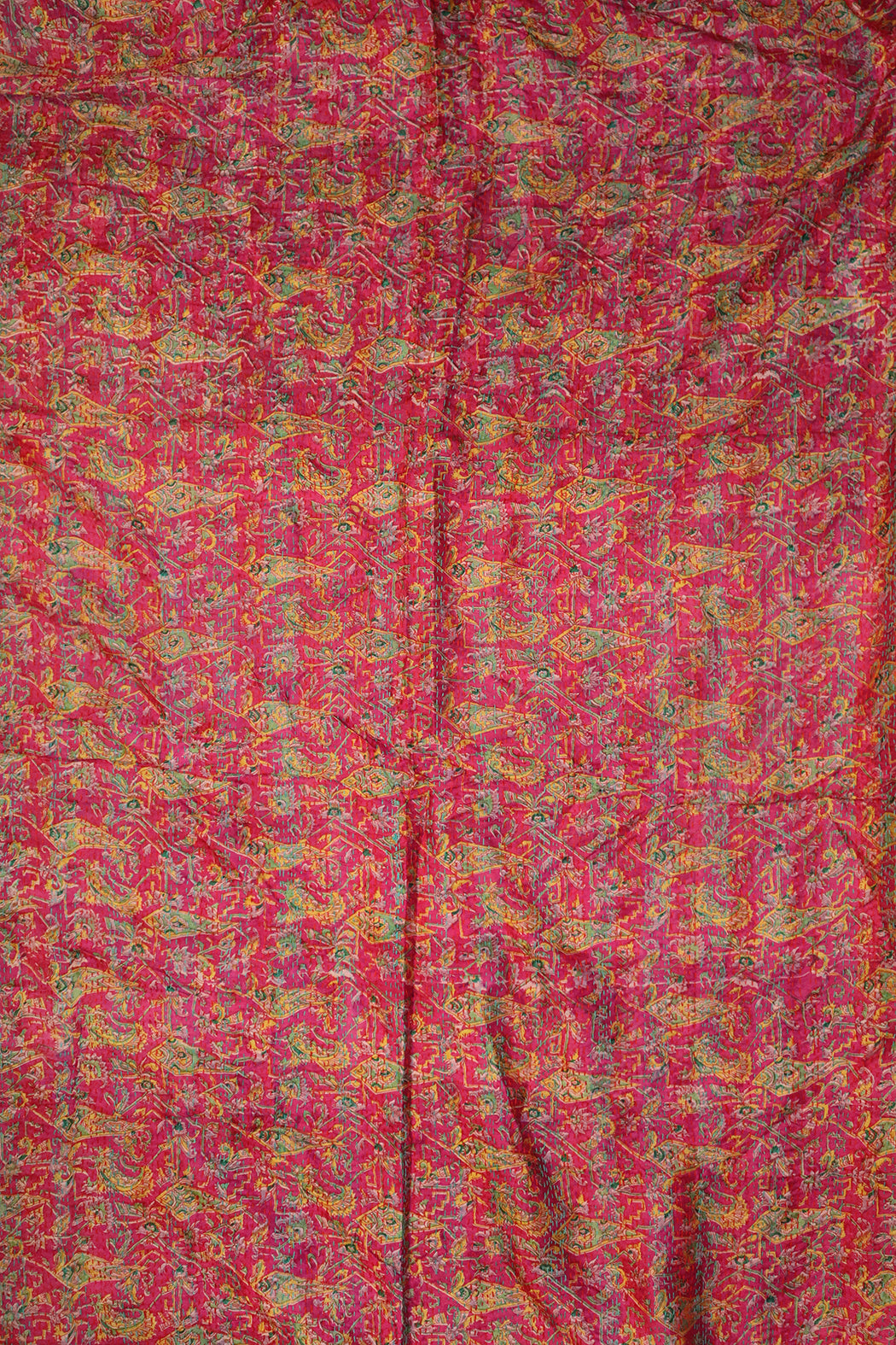 Sari-Kantha-Seidenschal 85*190 cm