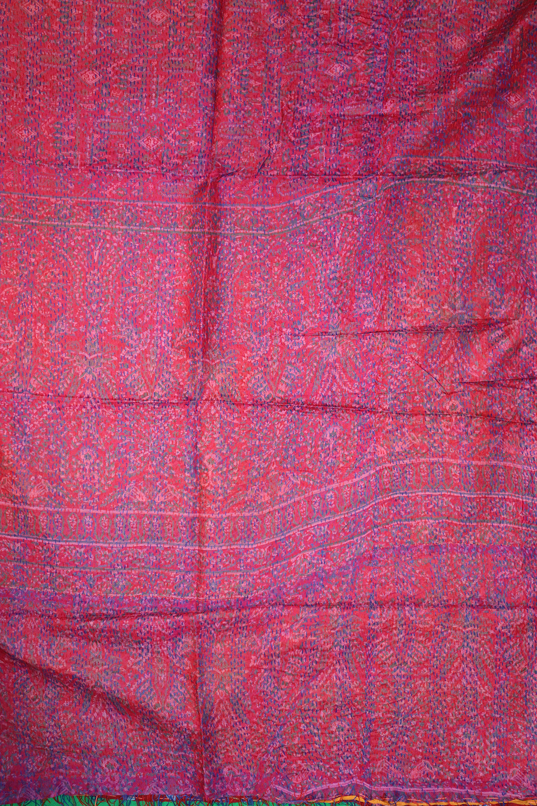 Sari-Kantha-Seidenschal 85*190 cm
