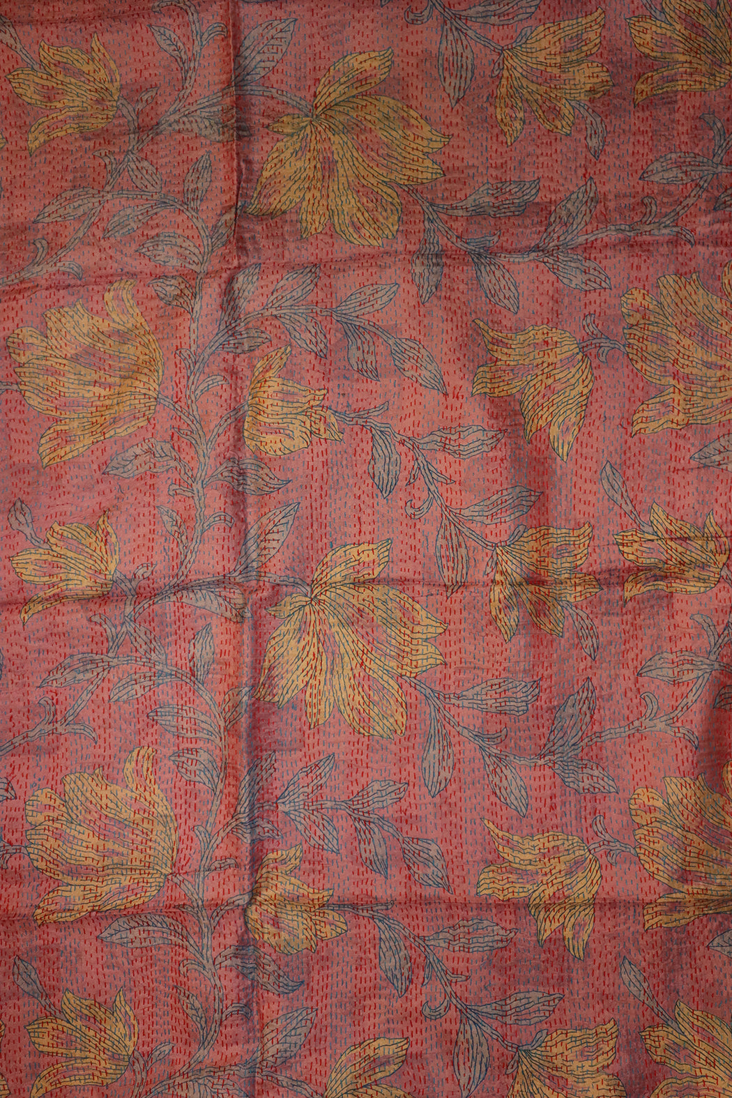 Sari-Kantha-Seidenschal 85*190 cm