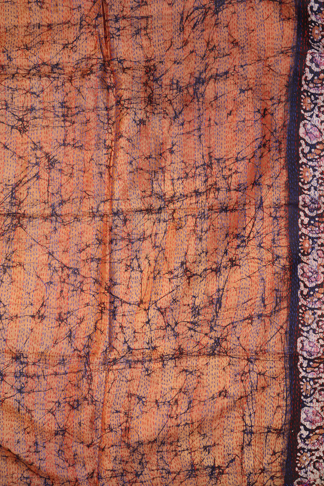 Sari-Kantha-Seidenschal 85*190 cm