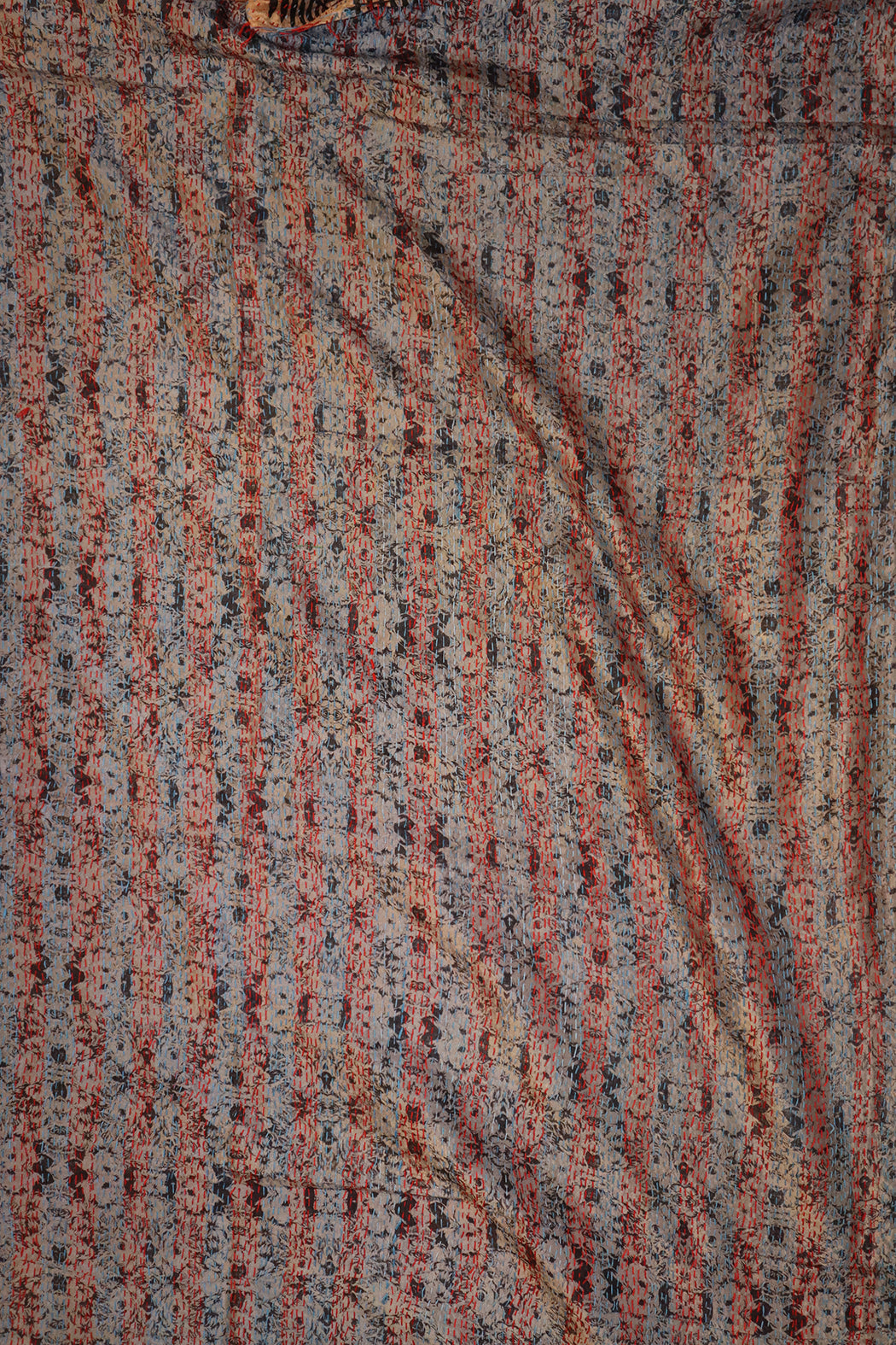 Sari kantha silk scarf 85*190 cm