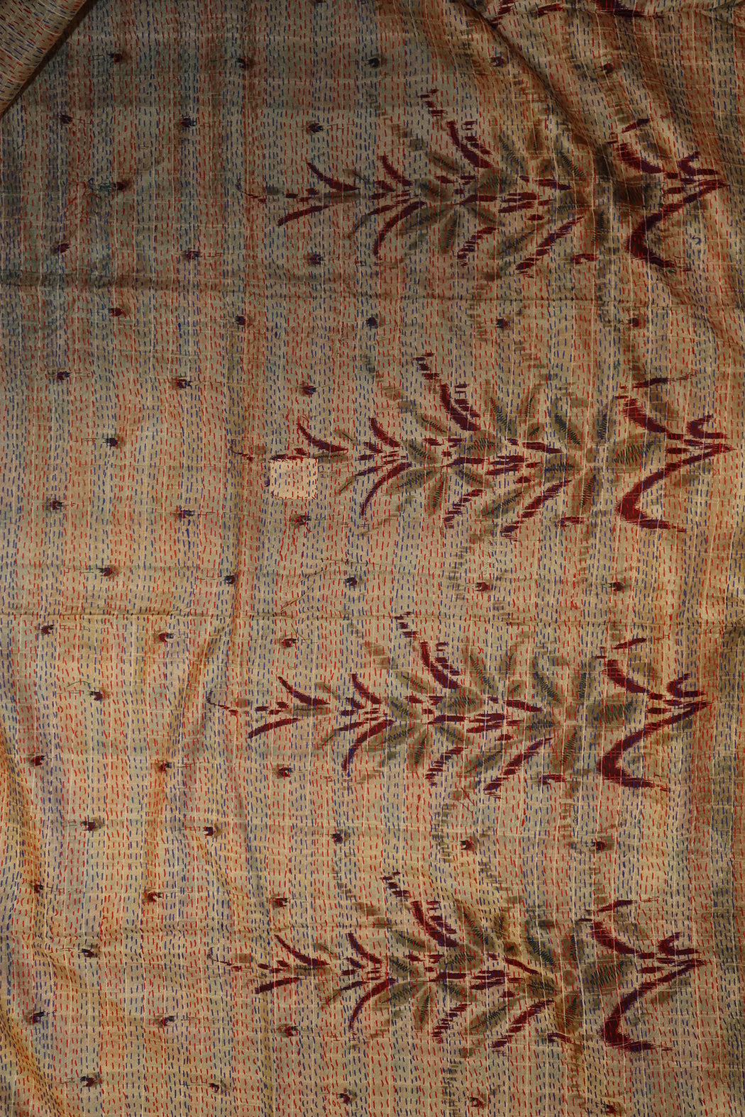 Sari kantha silk scarf 85*190 cm