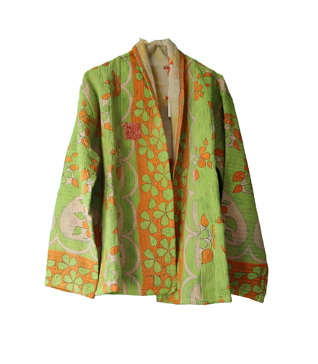 Ally kantha quilt jakke bomuld one size