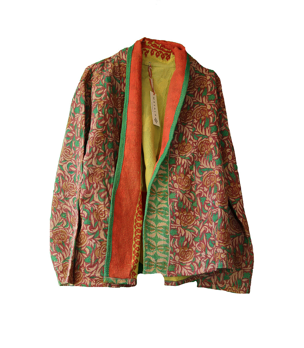 Ally kantha quilt jakke bomuld one size