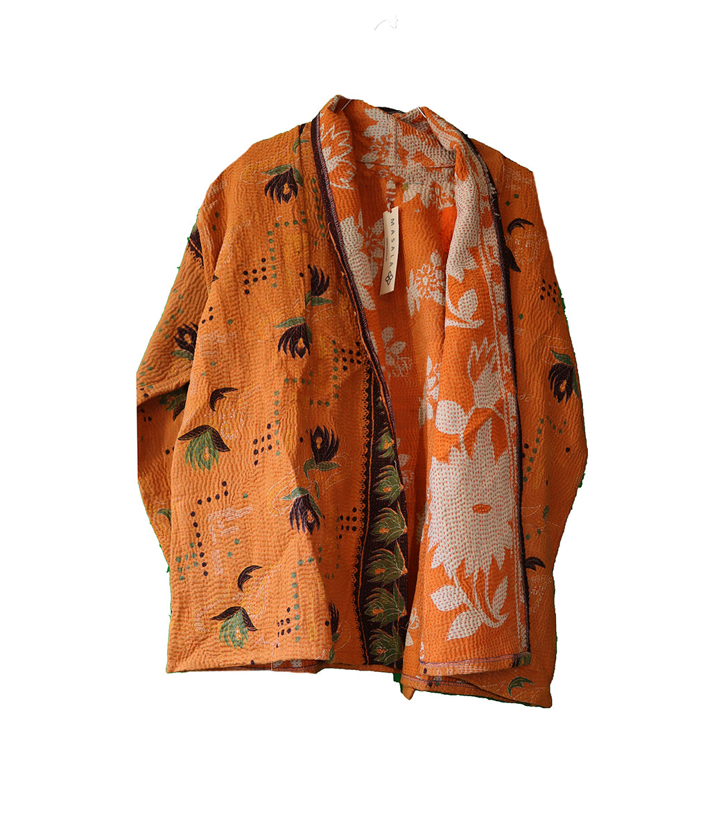 Ally kantha quilt jakke bomuld one size