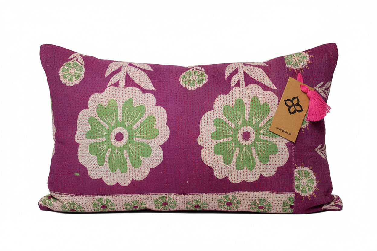 Sari Vintage Kantha Kissen 30*50 cm