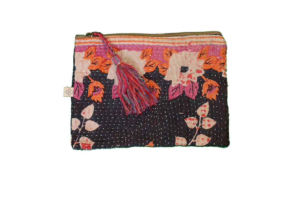 Kantha-Sari-Geldbörse 14*19 cm