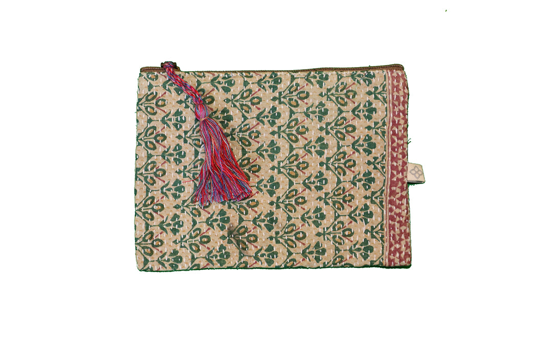 Kantha-Sari-Geldbörse 14*19 cm