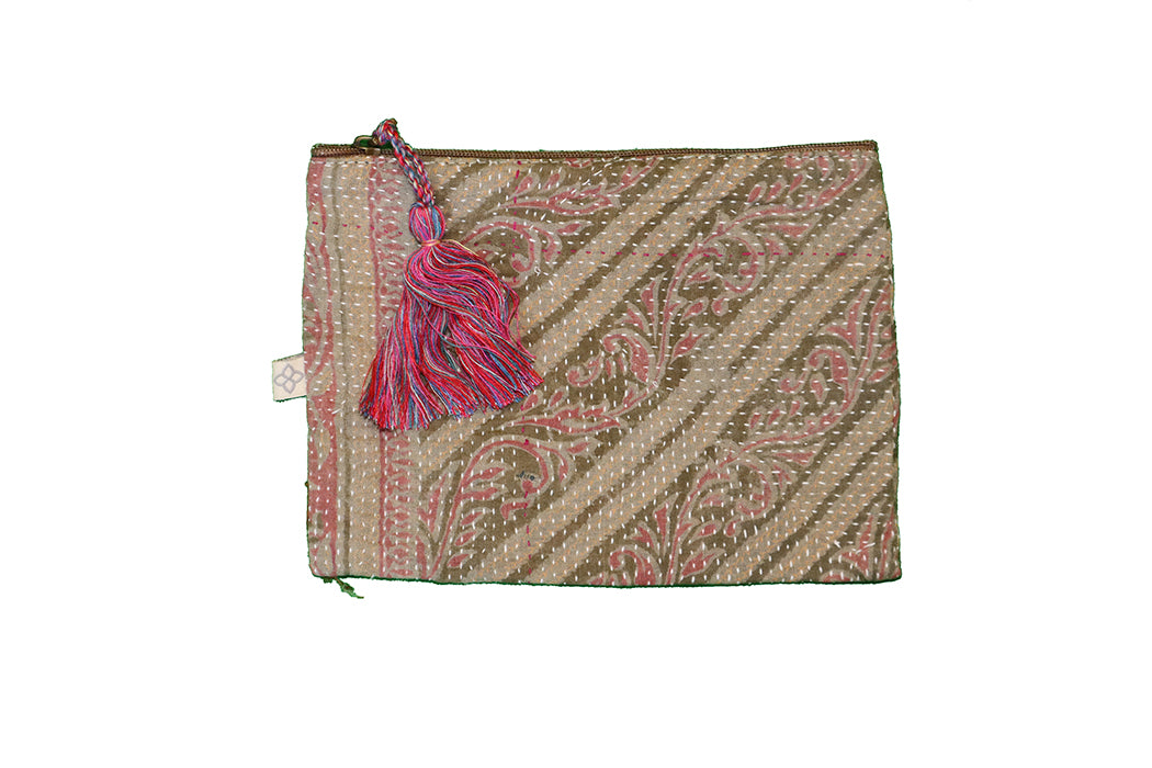 Kantha-Sari-Geldbörse 14*19 cm