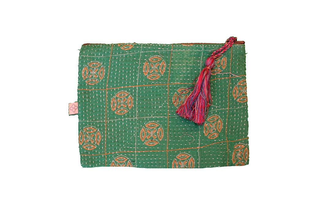 Kantha-Sari-Geldbörse 14*19 cm