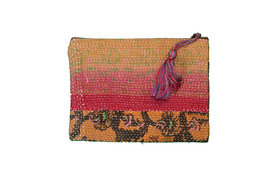 Kantha-Sari-Geldbörse 14*19 cm