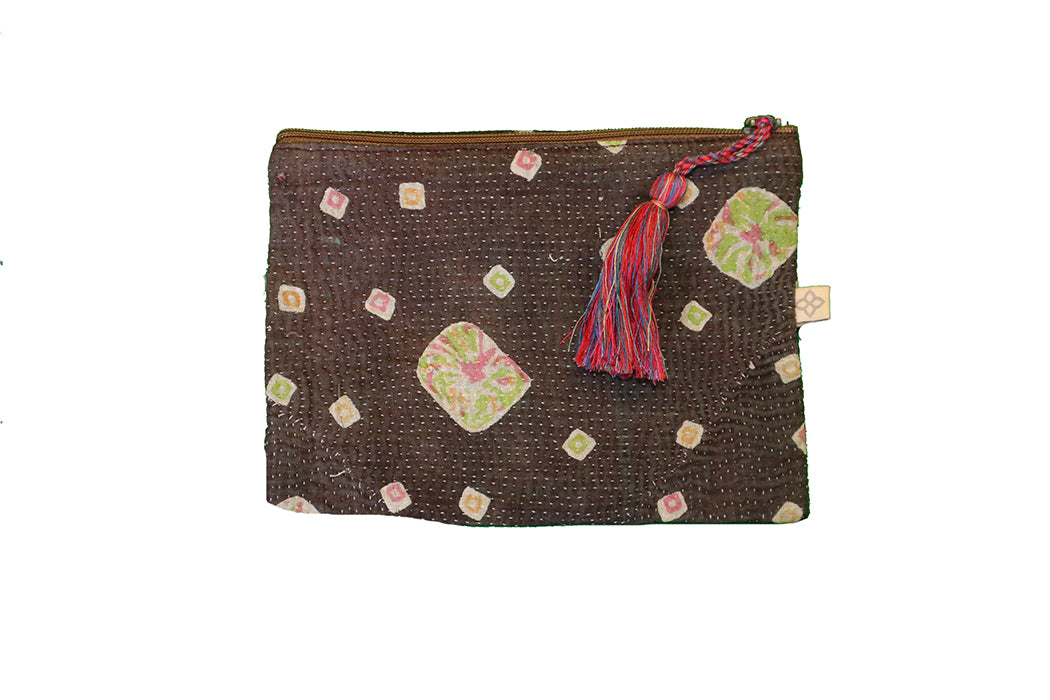 Kantha-Sari-Geldbörse 14*19 cm