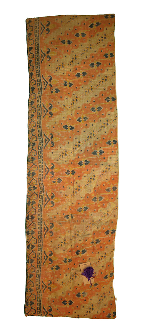 Kantha vintage bænkhynde 45*150 cm bomuld