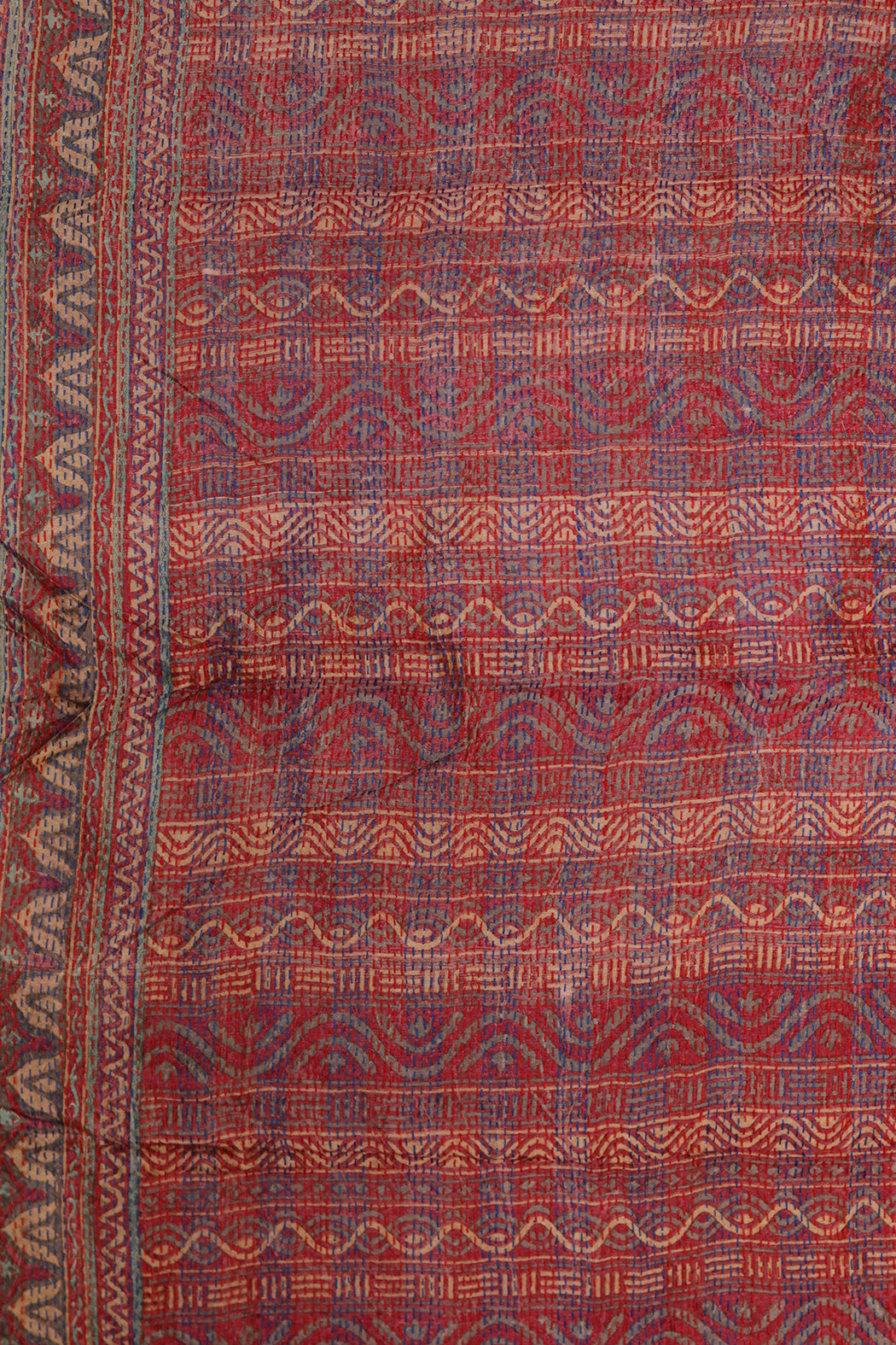 Sari kantha silk scarf 40*190 cm