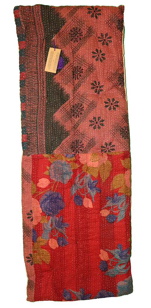 Kantha vintage bænkhynde 45*120 cm bomuld