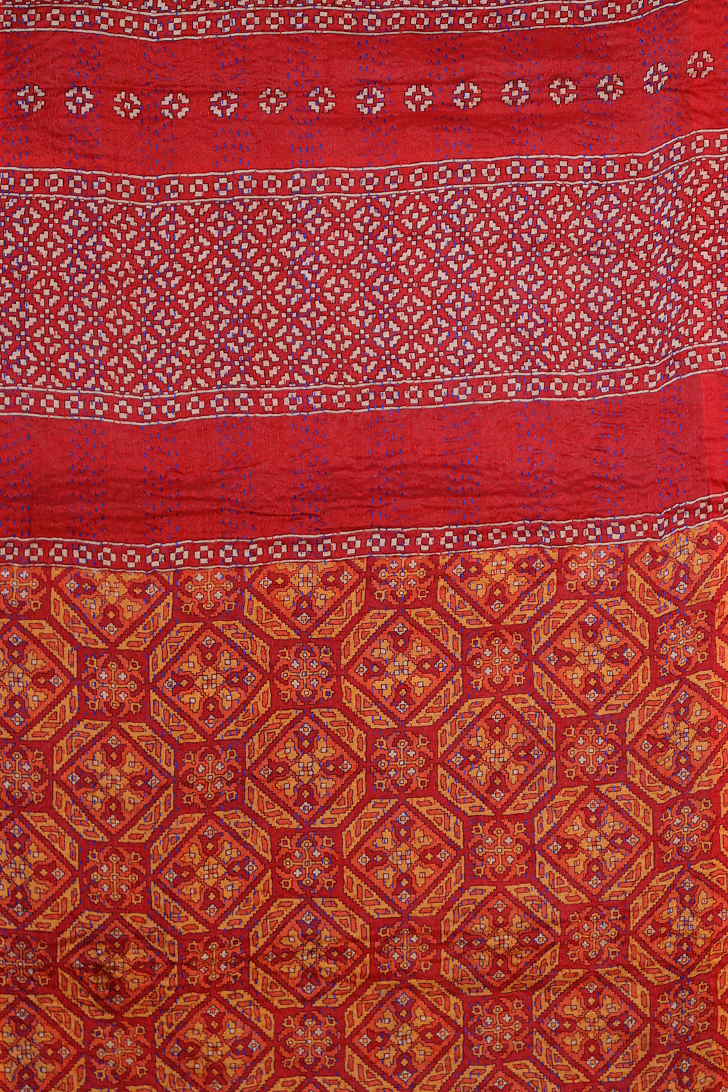 Sari-Kantha-Seidenschal 40*190 cm