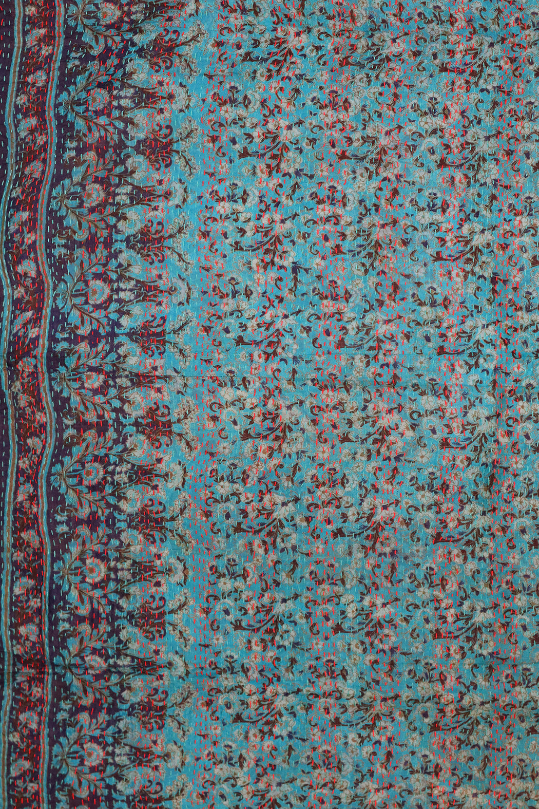 Sari-Kantha-Seidenschal 40*190 cm