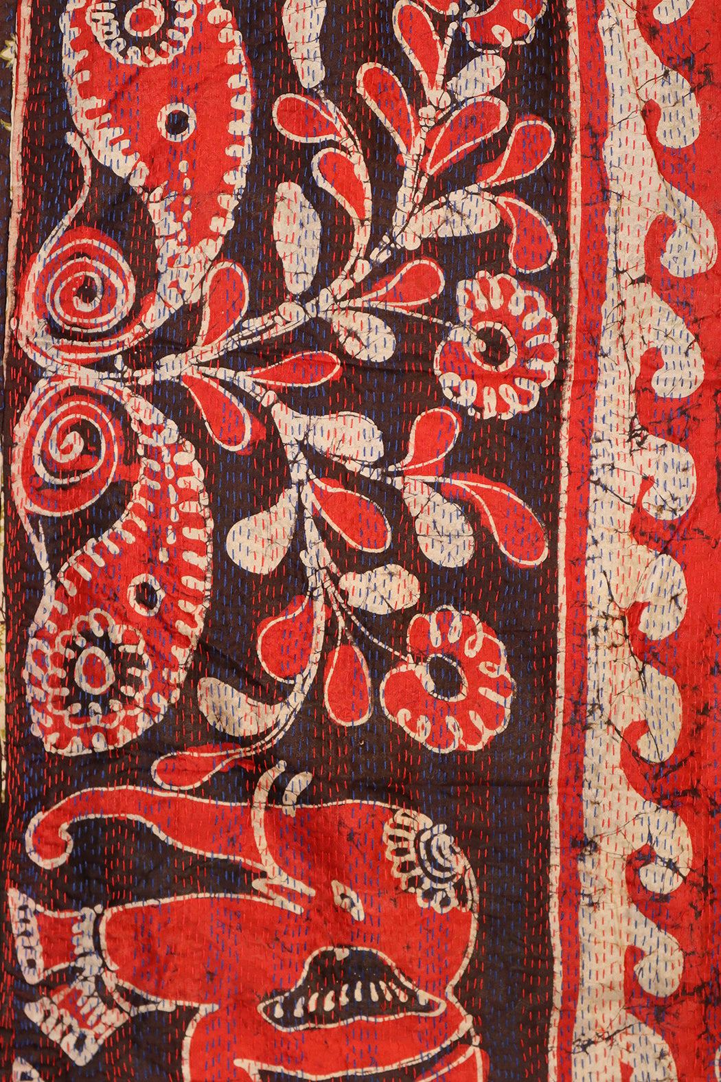 Sari kantha silk scarf 40*190 cm