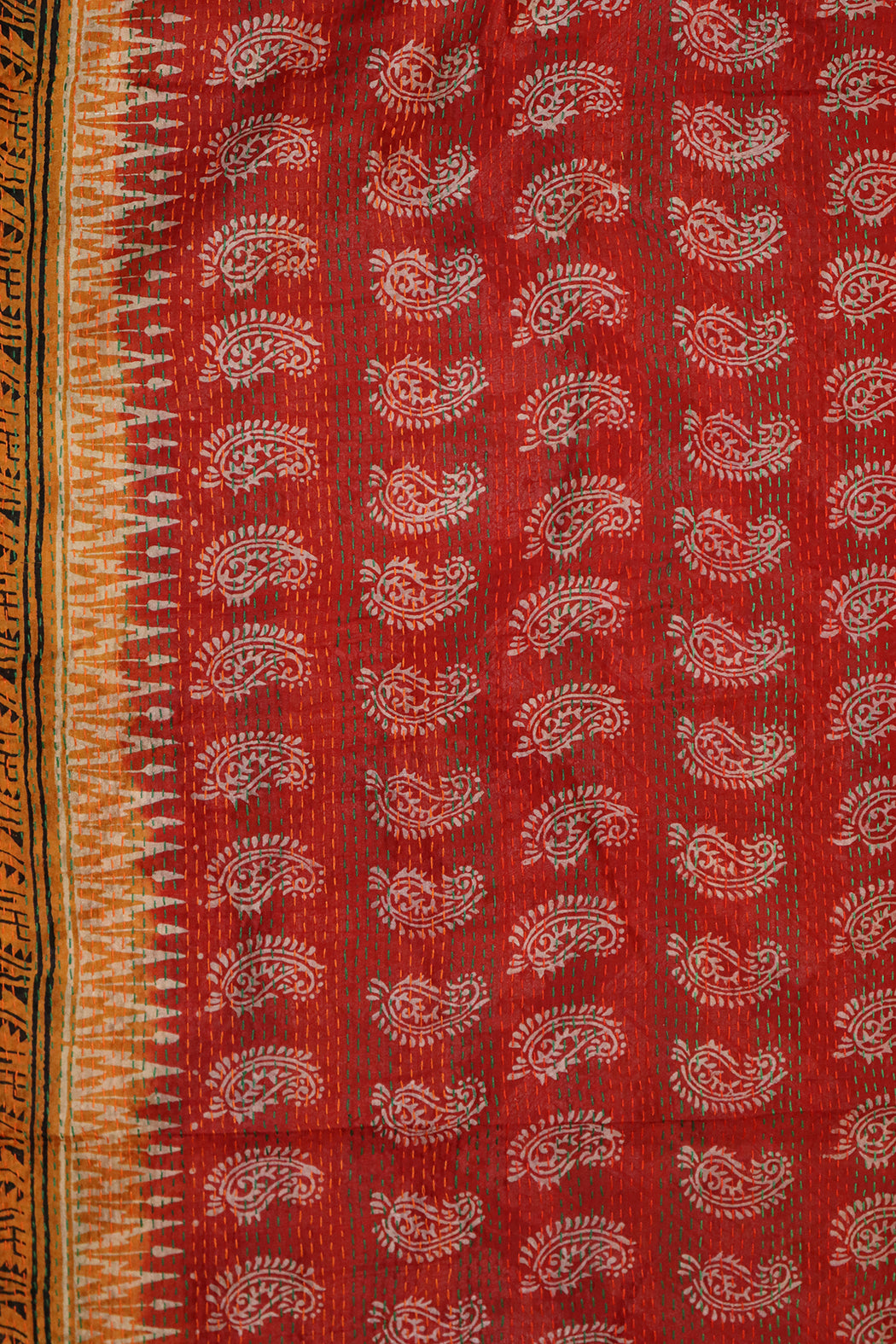 Sari-Kantha-Seidenschal 40*190 cm