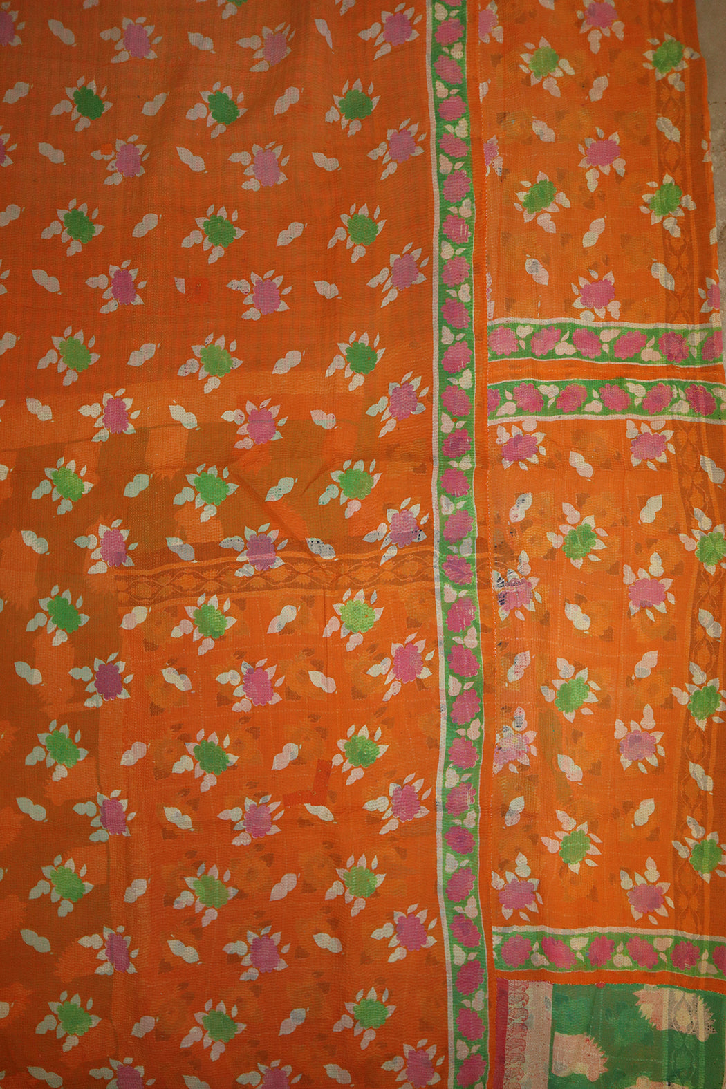 Kantha vintage throw approx 140x210 cm, cotton