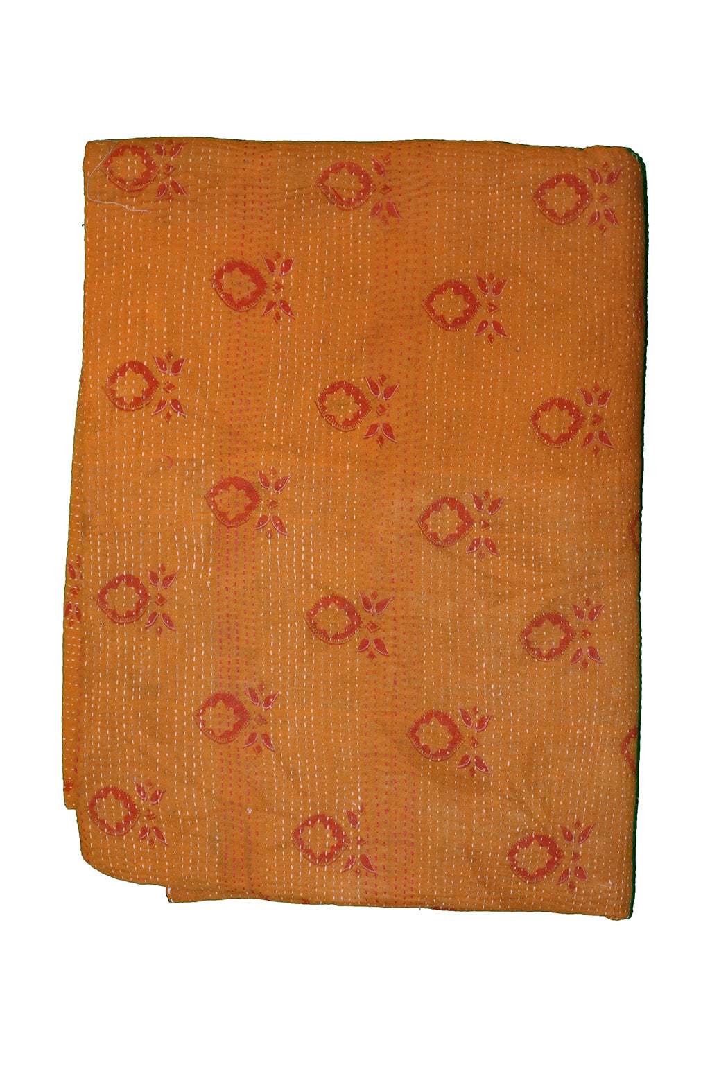Kantha vintage tæppe ca 140x210 cm, bomuld