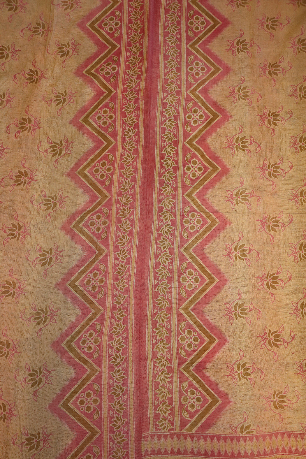 Kantha vintage tæppe ca 140x210 cm, bomuld