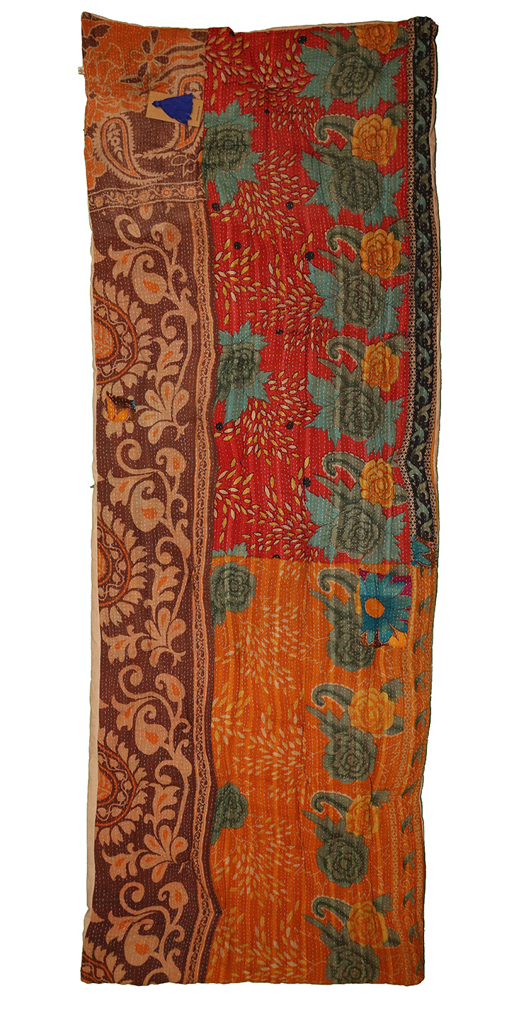 Kantha vintage rullemadras 65*180 cm bomuld