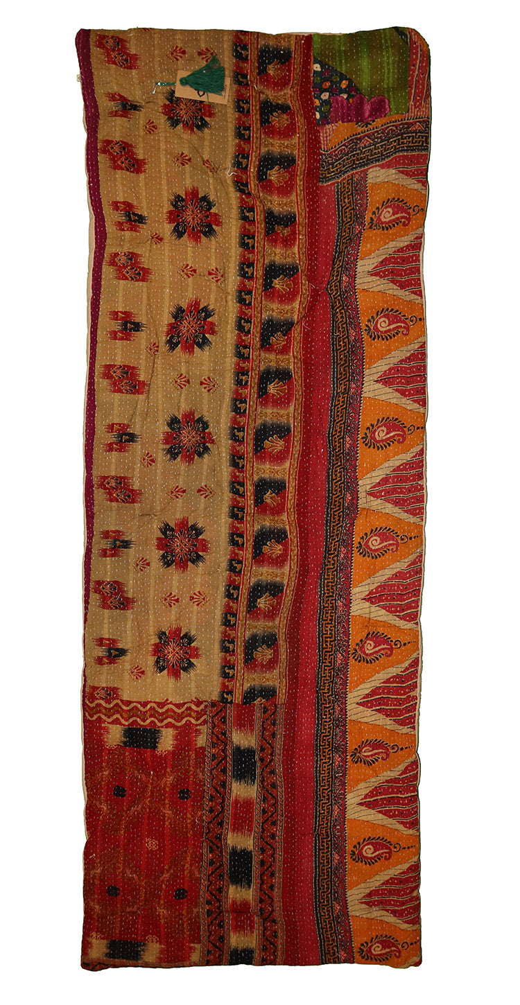 Kantha vintage rullemadras 65*180 cm bomuld