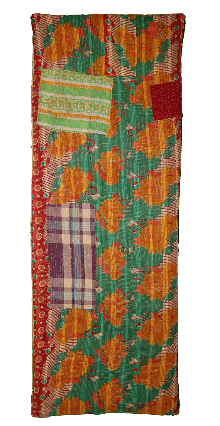 Kantha vintage rullemadras 65*180 cm bomuld