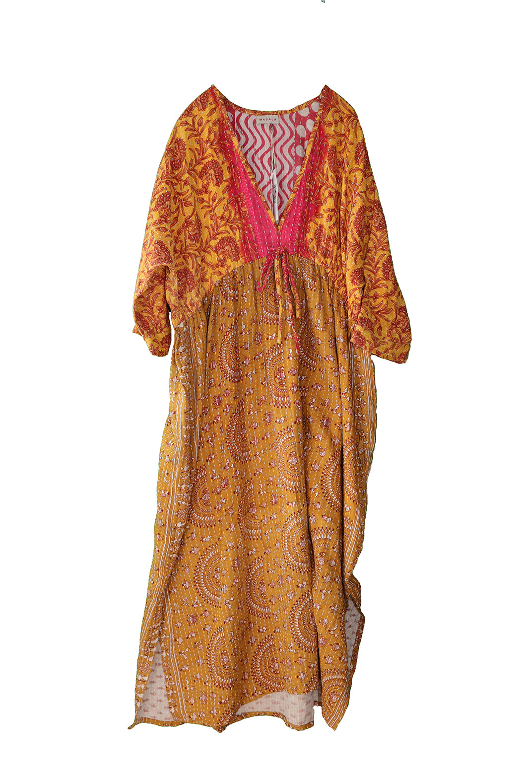 Ulrika Kantha langes Baumwollkleid, Einheitsgröße