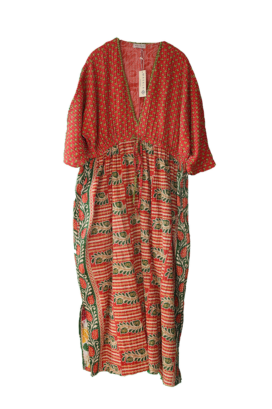 Ulrika Kantha langes Baumwollkleid, Einheitsgröße