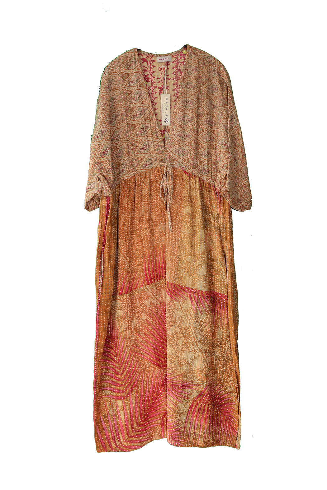 Ulrika Kantha langes Baumwollkleid, Einheitsgröße