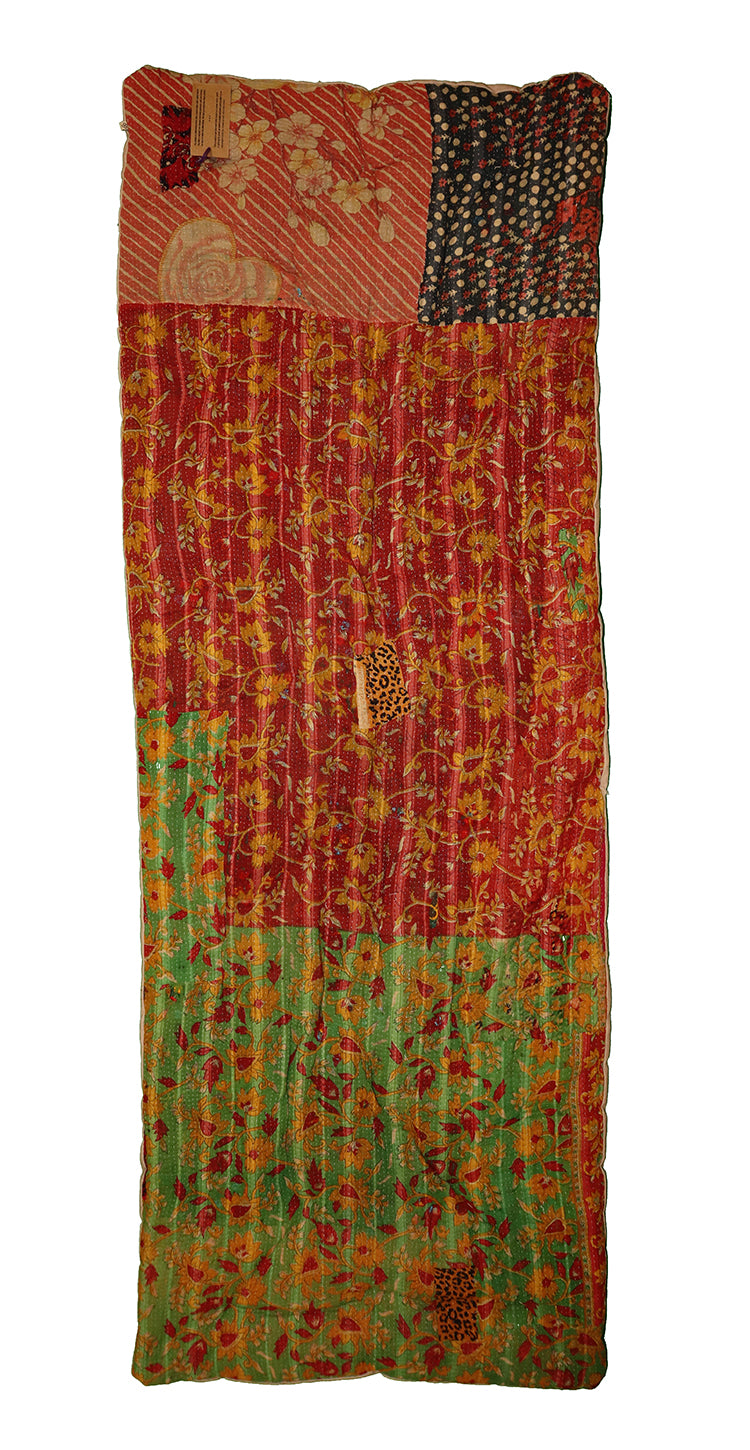 Kantha vintage rullemadras 65*180 cm bomuld