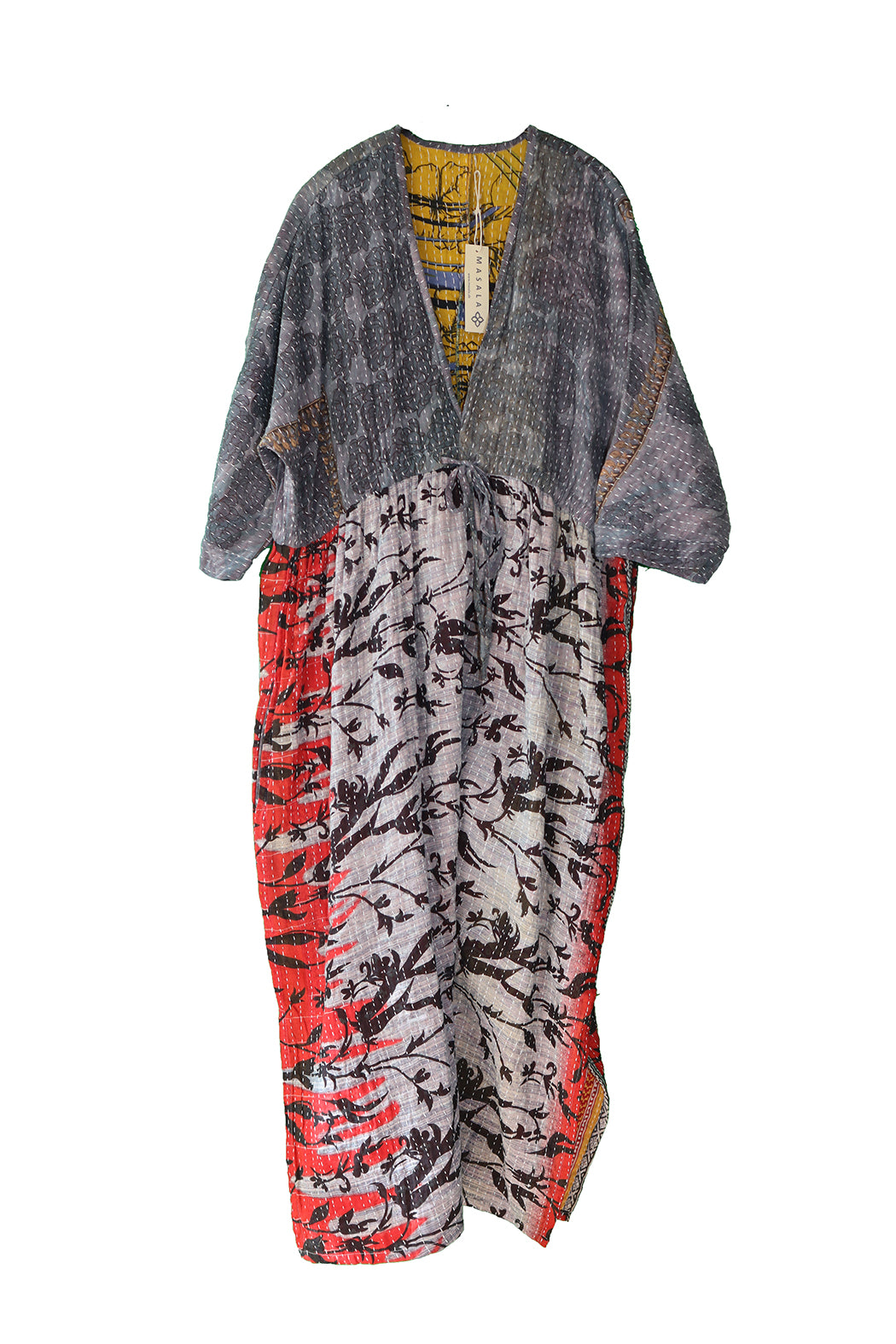 Ulrika Kantha langes Baumwollkleid, Einheitsgröße