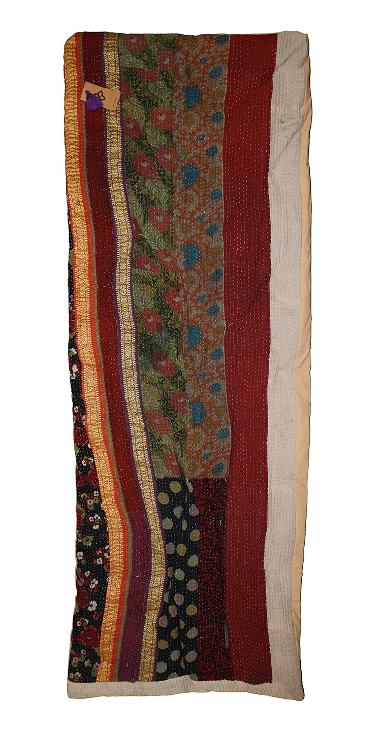 Kantha vintage rullemadras 65*180 cm bomuld