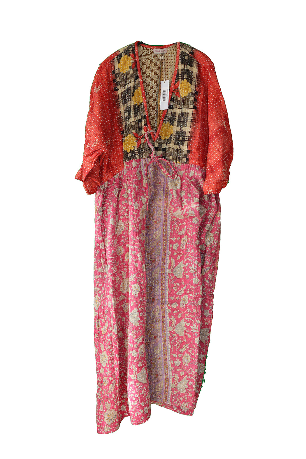 Ulrika Kantha langes Baumwollkleid, Einheitsgröße
