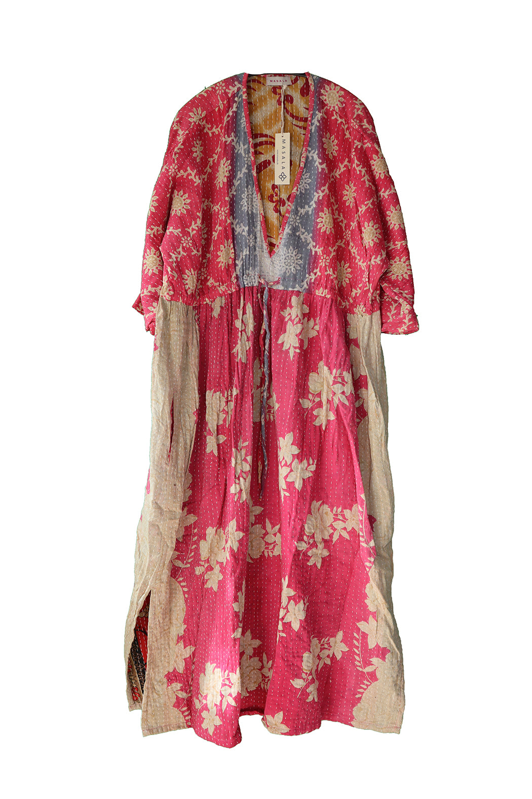 Ulrika Kantha langes Baumwollkleid, Einheitsgröße