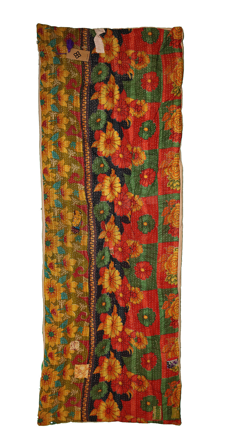 Kantha vintage rullemadras 65*180 cm bomuld