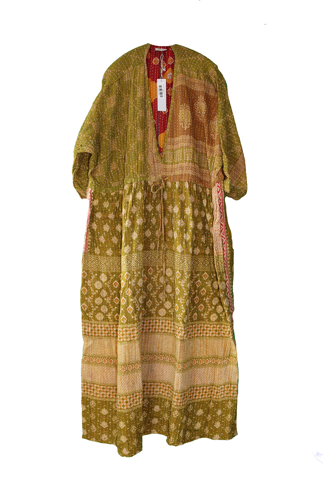 Ulrika Kantha langes Baumwollkleid, Einheitsgröße