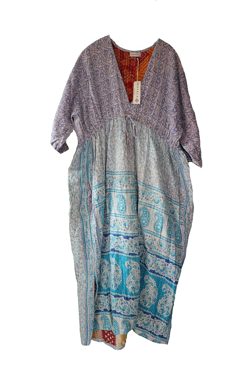 Ulrika Kantha langes Baumwollkleid, Einheitsgröße