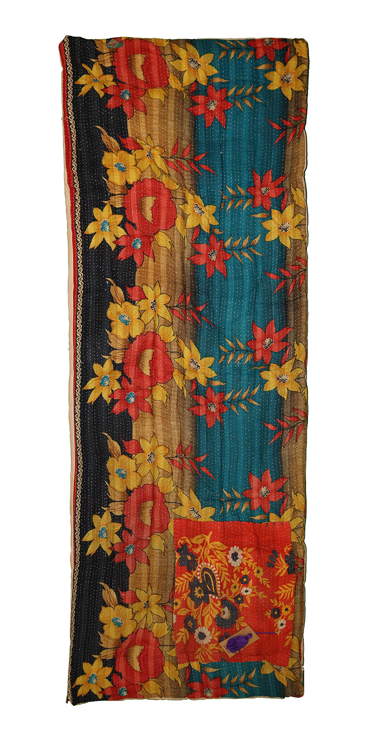 Kantha vintage rullemadras 65*180 cm bomuld