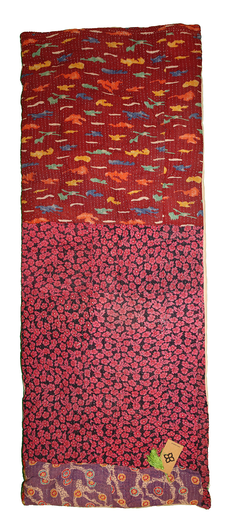 Kantha vintage rullemadras 55*150 cm bomuld