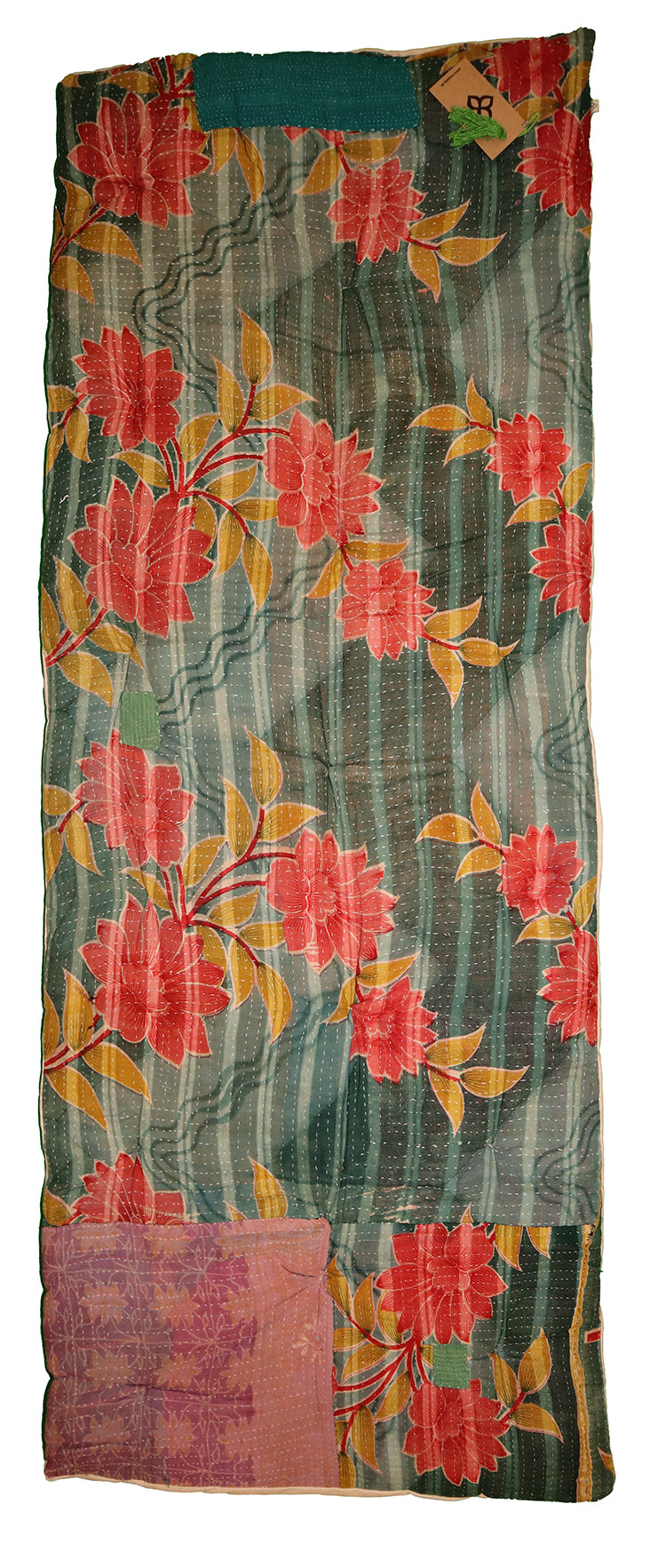 Kantha vintage rullemadras 55*150 cm bomuld