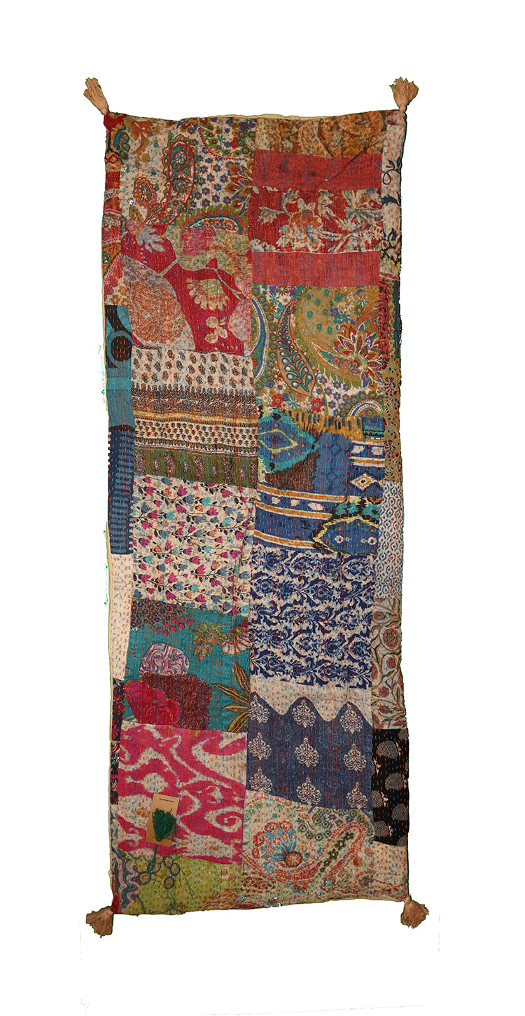 Kantha stonewash madras 55*150 cm bomuld