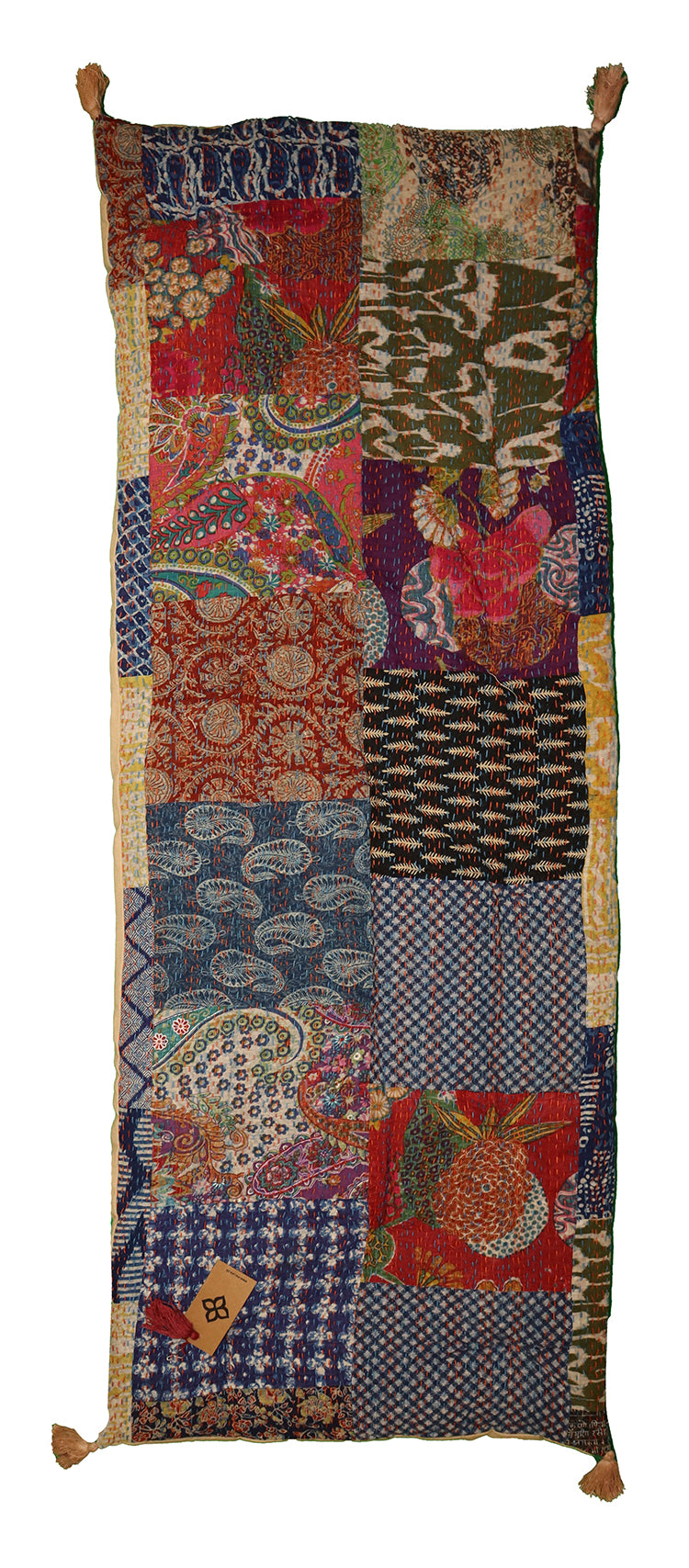 Kantha stonewash madras 55*150 cm bomuld