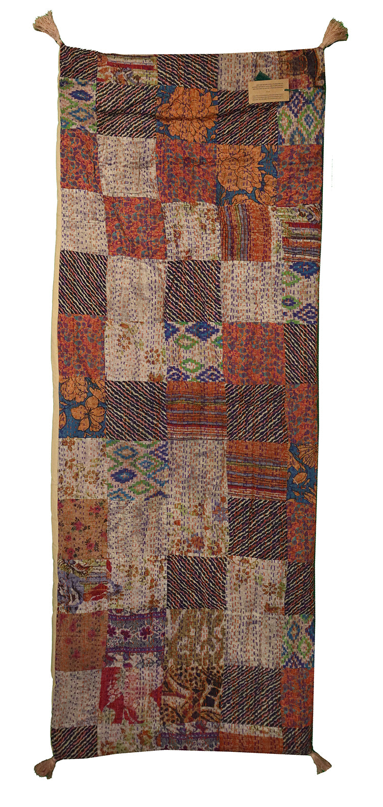 Kantha stonewash madras 65*180 cm bomuld